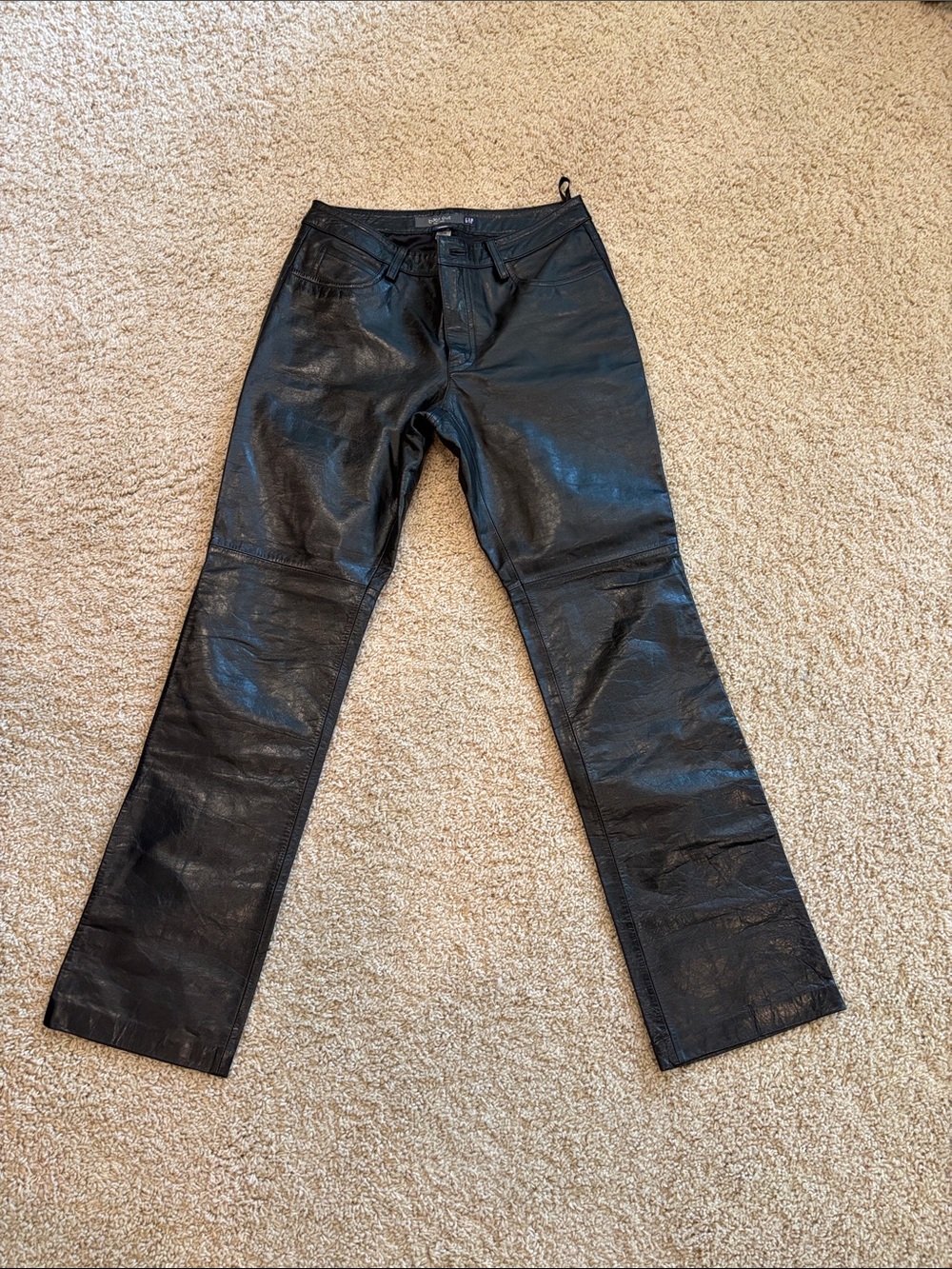 Vintage GAP Black Leather Bootcut Pants
